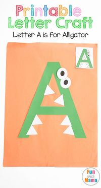 These free printable letter a crafts and activities for preschool, toddler, prek and kindergarten kids works on fine motor skills, visual perception and hand eye coordination. Add these to your letter of the week currriculum. Hands on learning is fun for kids and students! via @funwithmama