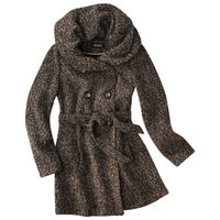 $60.00 Coffee Shop Junior's Hooded Double Breasted Wool Peacoat with Belt -Assorted Colors  Target. This is so cute.