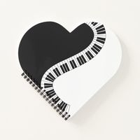 Features curvy piano keyboard design on front and back; perfect for music teachers, students or any other music lover. Take note and jot down inspiration while it lasts!