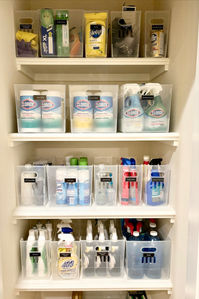 Get your cleaning closet organized with these affordable multipurpose bins.