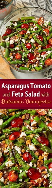 Asparagus, Tomato and Feta Salad with Balsamic Vinaigrette - Best spring salad!! Absolutely loved this as did everyone else!