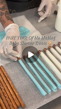 123K views · 10K likes | Creative Cravings 👩🏽‍🍳🍫 on Instagram: "I enjoyed making these baby shower treats🥹👶🏼🫶🏽. There were a lot of firsts, but I did pretty good 😊. Here’s part 2 of me making baby shower treats ♥️This song reminds me of my little nephew 🥹 #smallbusiness #showwhatyoursmallbusinesssells #chocolatecoveredpretzels #chocolatecoveredmarshmallows #chocolatecoveredricekrispies #treatmaker #pretzelrods #dessertcups #cheesecakecups #strawberrycrunch #treattable #supportsmallbusiness #explore #explorepage #dessert #babyshower #babyshowertreats #mamashand #elephantbabyshower #babyshowerideas"