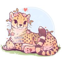 Naomi Lord Art on Instagram: “✨🌸 new kawaii animal time! This week it’s a Cheetah! 🐱🌸✨ What animal should I draw next week? ☺️ • #cheetah #cheetahart #kawaiiart…”