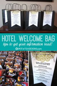 Hotel Welcome Bags - Tips to get your information read - Spot of Tea Designs