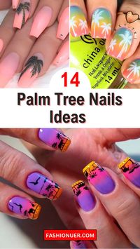 Bring a tropical touch to your fall style with these 14 trendy palm tree nail ideas. Perfect for adding a fun and vibrant element to your autumn manicure. Show off your unique style this season with these playful designs. #PalmTreeNails #FallNailArt #TrendyNails #AutumnManicure #NailDesigns