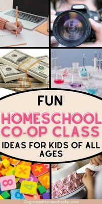 These homeschool co-op class ideas have something for everyone! There are classes for core curriculum subjects, like science and math. There are also class ideas for electives!