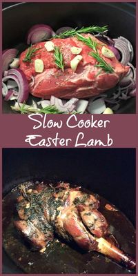 Perfect for your Easter dinner table, a joint of lamb cooked in the slow cooker is so succulent and melt in the mouth. Garlic, rosemary and mint sauce adds so much flavour.