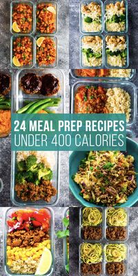 Looking to keep your lunches light? These meal prep lunch recipes all clock in at under 400 calories, yet are still filling and satisfying. #sweetpeasandsaffron #mealprep #roundup