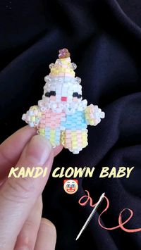 beaded clown doll #beading #clowncore #kandi