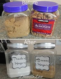 #14. Re-purpose canisters for the pantry! -- 29 Cool Spray Paint Ideas That Will Save You A Ton Of Money