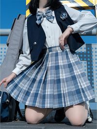 Ikematsu Taka JK Uniform Plaid Pleated Skirt by To Alice