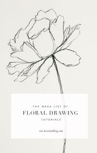 A mega list of floral drawing tutorials over 50+ resources for supplies, tutorials, books and classes!: