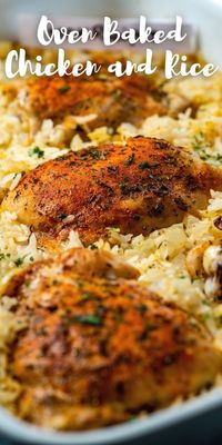 OVEN BAKED CHICKEN AND RICE