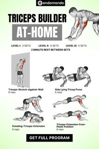 Strengthen your triceps at home with this no-equipment workout. Achieve defined, powerful arms without needing a gym. Start your tricep builder at-home routine today!