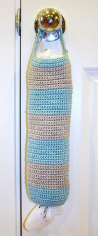 Grocery Bag Holder, maybe some one would crochet this for me...hint hint