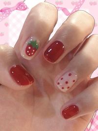 Burgundy    Plastic Fruit&Vegetable Hand Nails Embellished   Beauty Tools