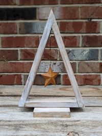 Triangle Tree With Hanging Star - Etsy