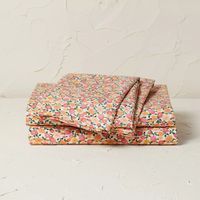 Twin/twin Xl Printed Cotton Percale Sheet Set Floral - Opalhouse™ Designed With Jungalow™: 220 Thread Count, Bohemian Style : Target