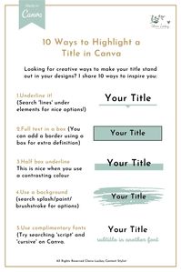 10 Ways to Highlight A Title in Canva 3delement #tutorialcanva #criarnocanva #moderntext🌱