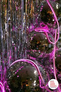 Create the ultimate disco vibes at your next event with our range of floral & mirror ball displays!