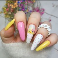 Easter Chick Nails