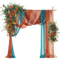 PRICES MAY VARY. PAKEAGE LIST: 1 x Large Corner Flower Swag of 40"W x 50"H + 1 x Large Tie-Back Flower of 23"W x 40"H + 3 x Hanging Sheer Drapes + 6 x White Zip Straps + 1 x Instruction Card + 1 x Glue Stick (Not include wood arch stand) COST-EFFECTIVE: WEDFLOR Wedding Flowers are the best alternative to expensive flowers. They cost 30% or less of the cost of fresh flowers, saving you hours of production time and requiring less effort to care for. They will always bloom and never fade METICULOUS