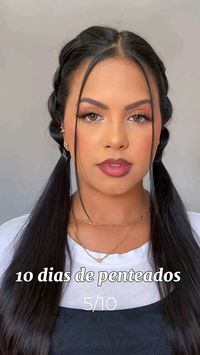 Penteado Fácil e Rápido com trança.