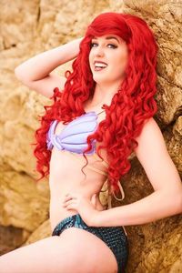 Reagan Kathryn [as Ariel dressed as a mermaid] (Cosplay by Reagan.Kathryn @Facebook / Bikini by OtherWorldlyCreations @Facebook) #TheLittleMermaid