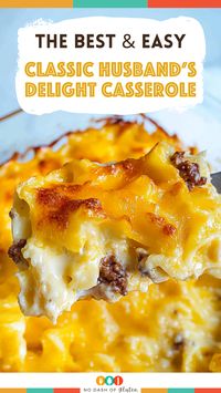 This Classic Husband’s Delight Casserole is a perfect family-friendly dish, combining ground beef, creamy layers, and cheesy goodness. It's easy to make and a hit every time! Save this recipe for a quick weeknight dinner everyone will love.