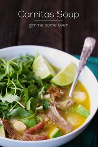 Carnitas Caldo (Carnitas Soup) | gimmesomeoven.com