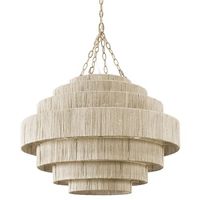 Palecek Everly Coastal Beach Woven Natural Abaca Rope Pendant