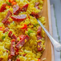 Arroz con Chorizo (Puerto Rican Rice with Sausage)