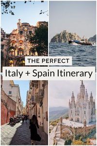 The best Europe itinerary 3 weeks, including the best spots in Italy and Spain. Travel ideas, travel guide, travel inspiration, travel bucket list, travel adventure, travel places, travel tips, Europe travel destinations, Europe vacation, Italy travel tips, Italy vacation, Italy travel guide, Spain travel tips, Spain vacation, Spain travel guide