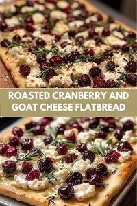 1 lb flatbread or naan 1 cup fresh cranberries 1 tablespoon olive oil 1 tablespoon honey (plus more for drizzling) 4 oz goat cheese, crumbled 1 cup arugula or spinach Salt and pepper, to taste 1 teaspoon fresh rosemary or thyme, chopped (optional) Balsamic glaze (for drizzling)