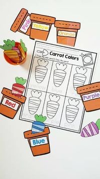 Plant a Carrot Color Activity for Preschoolers