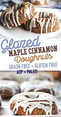 glazed maple cinnamon doughnuts [gluten free, AIP, Paleo, grain free, dairy free, vegan, nut free, egg free - low allergen and anti-inflammatory recipes, autoimmune protocol from rally pure]