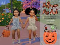 HALLOWEEN POSE PACK AND PUMPKIN BUCKET FOR TODDLERS