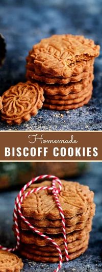 Delicious Homemade Biscoff Cookies! Follow my Biscoff recipe to bake these aromatic crunchy cookies. They are so easy to make, vegan and totally addictive. Trust me when I say you will want to bake them again and again!