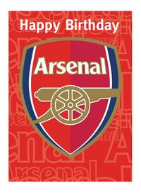 PRODUCT DESCRIPTION OFFICIAL Arsenal FC Official Birthday Talking Sound Card. Make someone’s day that little more special with this official Arsenal greeting card. Inside card message reads “Happy Birthday” This Audio Birthday card when opened the message reads "Have a Great day" accompanied with the traditional song of Arsenal Football Club, "Good Old Arsenal". Plus cards comes with an unsealed envelope for sending card. PRODUCT DETAILS: Format: Greeting Card 220 x 158mm Condition: New Publishe