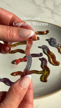 These are easier to make than you think! You can store these in an airtight container for uo to one week. ✨INGREDIENTS 1 cup fruit juice 2 tablespoons honey, maple syrup, or sweetener of choice 2.5 tablespoons gelatin, or 1 1/2 teaspoons agar agar Natural food coloring, optional #candy #candyland #homemade #homemadegummyworms #dessert #dessertfoodrecipes #dessertrecipe #desserttime #dessertdelights #gummy #gunmyworms #halloween #halloweencandy #ad #flavorful #sweet #sweets #sweetshop #sweets #snack #snackrecipes #snackbar