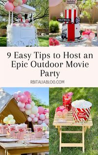 we hosted an outdoor movie party along with a pool party for Valentina and Alina’s birthdays! It was SOO much fun!! From the decorations to the snacks to the movie, all the kids loved it. This post is about easy tips to throw an epic outdoor movie party!