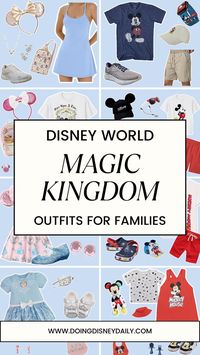 Here are eight super cute matching family outfits for Magic Kingdom at Walt Disney World! I love how she includes Disney outfit ideas for everyone from babies and toddlers to tweens and adults, even for men and women (aka me and my husband).