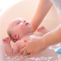 Baby Baths - Bathing a newborn can be stressful. Find out what bath products you need and tips to bathe your baby safely. (The Bump)