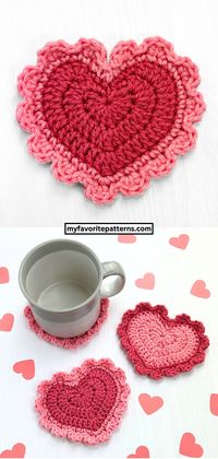 Dive into the world of crochet and infuse your home with love using our simple Valentine's Day heart coaster pattern! Elevate your decor with these charming coasters, perfect for any room. Functional, eye-catching, and a delightful gift for your sweetheart, they effortlessly bring a cozy and festive vibe to your entire home. Get ready to crochet your way to heartfelt warmth and style! 💖🧶