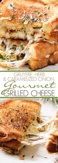 Ultimate Grilled Cheese | Gooey Gruyere and white cheddar cheese, savory…