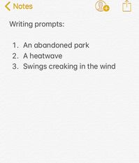 Writing prompts- 3 things to include in a scene