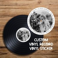 Custom Photo Vinyl Record Sticker for Wedding Guest Book Personalized Wedding Guest Book Sticker Ships Quickly to You Wedding Sign - Etsy UK