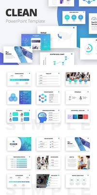 Clean PowerPoint Presentation Template #powerpoint #slides #template #business #theme #branding #company #creative #infographic #annual #report