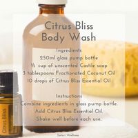 Essential Oils are the perfect addition to your home made body wash. This invigorating Blend is a great way to get you started in the morning. #diy #recipes #doterra #essentialoils #homemade #bodywash