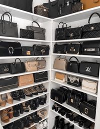 Handbag collection / designer bags/ closet goals #luxury #handbagcollection #handbag #designer #closetgoals #gucci #celine #prada #womensfashion #style / Instagram: @fromluxewithlove